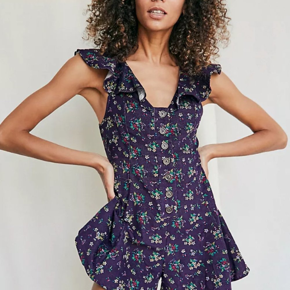 Free People - Violet Visions Romper - Medium